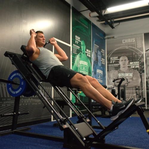 Gronk Fitness Leg Press Hack Squat Machine Adjustable Black