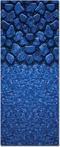 In The Swim Round Overlap Pool Liner Above Ground Swimming Pools Boulder Swirl Design Multi-Colored
