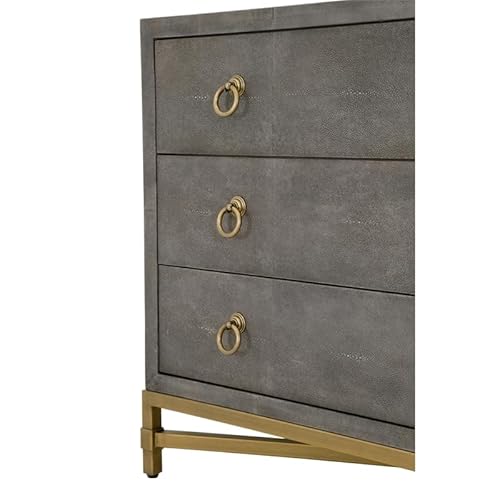 Star International Furniture Traditions Strand 3-Drawer Resin Nightstand Grey