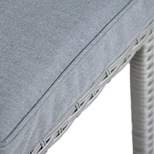 Greemotion USA Cyprus 6-Piece PE Wicker Outdoor Chairs with Cushions Grey