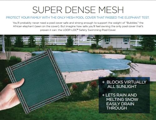 Loop-Loc Rectangle Safety Pool Cover Green