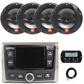 Enrock Marine Infinity PRV-315.2 Marine Radio Receiver & 6.5" Black Speakers