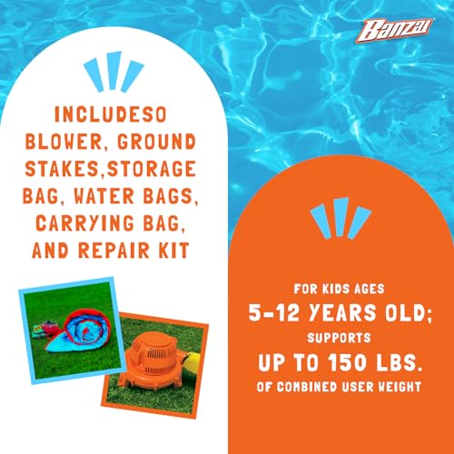 BANZAI Slide 'N' Soak Inflatable Water Park Small