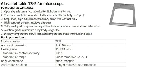 PDV Aluminum Alloy Upright Microscope Hot Stage 142x162mm