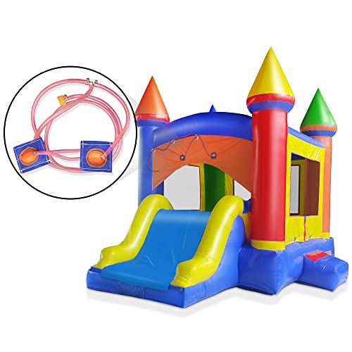 Cloud 9 Castle Inflatable Bounce House with Water Slide Multicolor