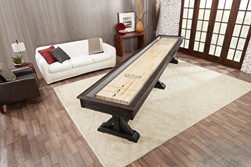 Playcraft Brazos River 12' Weathered Black Pro-Style Shuffleboard Table Black
