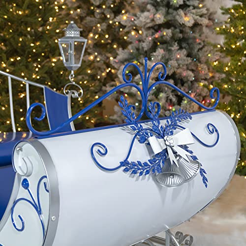 Zaer Ltd. Life-Size Christmas Outdoor Victorian Santa Sleigh Painted