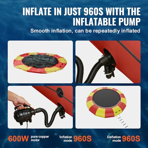 VEVOR Inflatable Water Bouncer 17ft Red