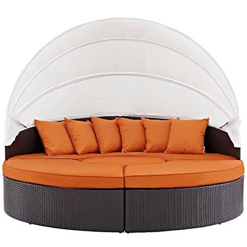 America Luxury - Outdoor Modern Urban Design Patio Canopy Daybed Sofa Orange
