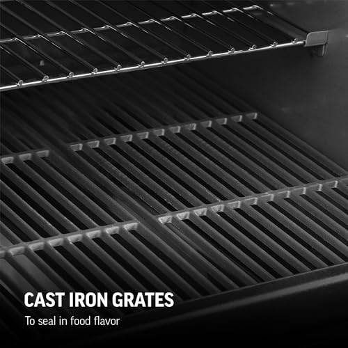 Char-Griller Texas Trio 3-Burner Gas & Charcoal Grill and Smoker Black