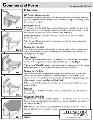 Stegmeier Gunite Pool Coping Forms Commercial (Form Only)