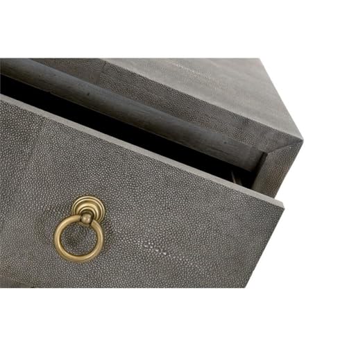 Star International Furniture Traditions Strand 3-Drawer Resin Nightstand Grey
