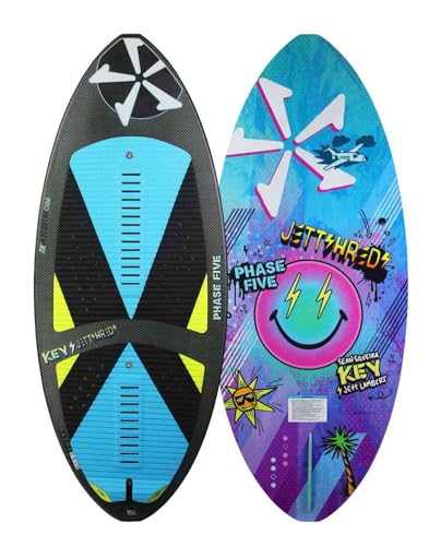 PHASE FIVE KEY JETT SHREDS 55" Wakesurf Board Black/Blue/Yellow