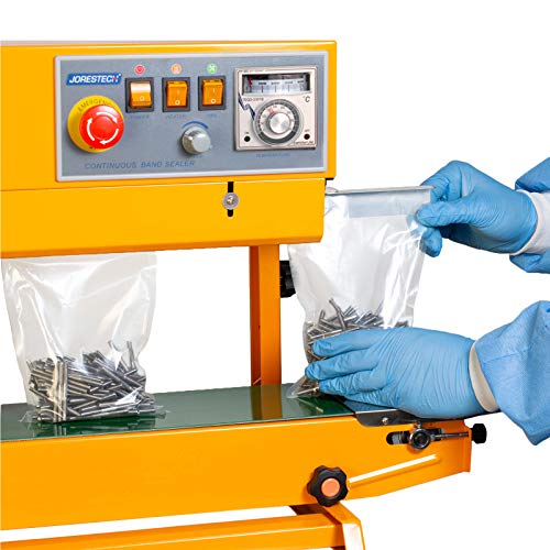 JORESTECH Industrial Continuous Band Sealer for Plastic & Laminated Bags CBS-630 Yellow