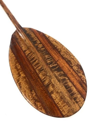 Tikimaster Exquisite Koa Paddle with Inlay 50 in Oar Oahu Built Yellow