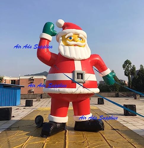 Air-Ads Supplies 15ft Inflatable Advertising Giant Santa with Blower Red Green