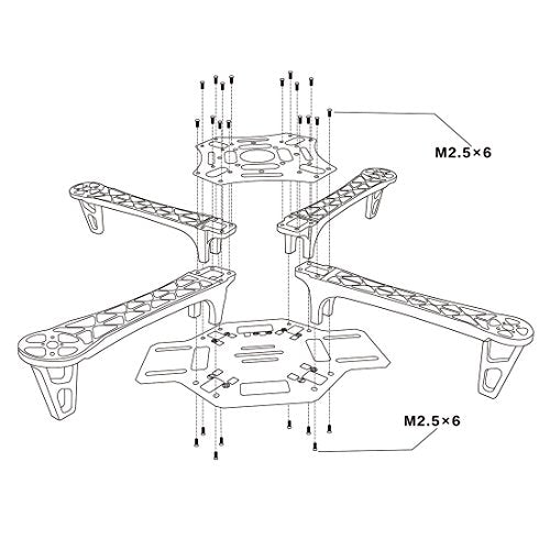 QWinOut DIY FPV Drone Quadcopter Kit with PX4 Flight Control & AT10 Transmitter