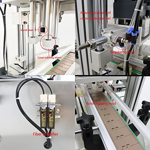 INTSUPERMAI Automatic Desktop Capping Machine Stainless Steel 110V