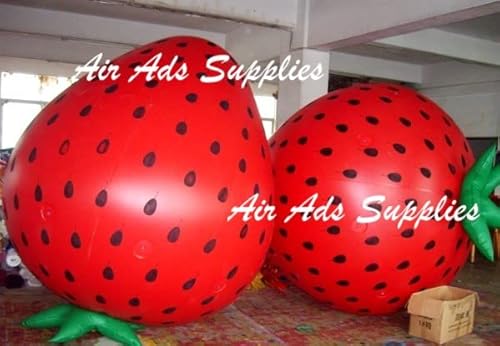 Air-Ads Supplies 16ft Giant Inflatable Flying Strawberry Helium Balloon Red