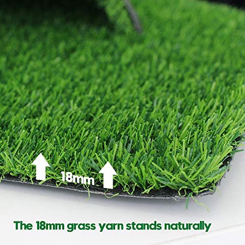 WarmShe Realistic Artificial Grass Turf Rug 11FTx50FT for Indoor Outdoor Use