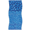 In The Swim 27' Round 25 Mil Overlap Pool Liner - Boulder Swirl Design Multi-Colored
