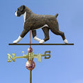 Boxer Hand Carved & Painted Weathervane Brindle 32 Inch