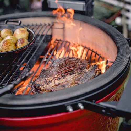 Kamado Joe Classic Joe Series II 18-Inch Ceramic Charcoal Grill and Smoker Red