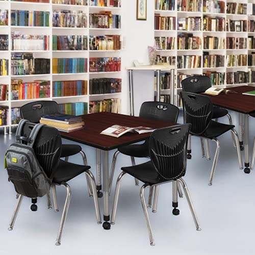 Romig Kee 48" Adjustable Mobile Classroom Table Mahogany/Grey