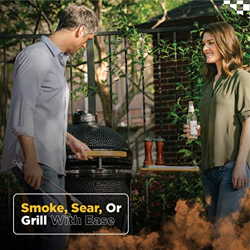 COYOTE OUTDOOR LIVING Coyote Asado Freestanding Ceramic Cooker Smoker and Grill Black