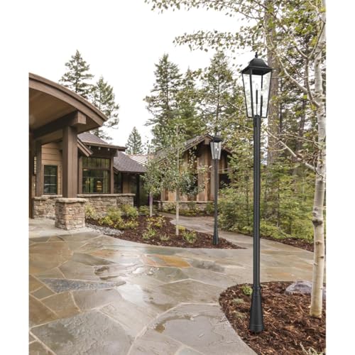 Z-Lite Gannon 3 Light 126" Tall Post Light Black
