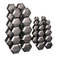 Body-Solid Hexagon Dumbbell Set 80-100 lb. Pairs Grey
