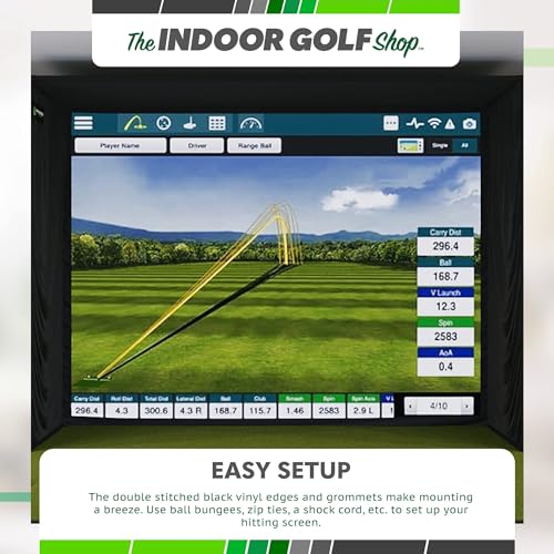 The Indoor Golf Shop Golf Simulator Impact Screen Premium 8.5x8.5 Black