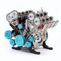 TECHING Mini V8 Engine Model Kit Gold