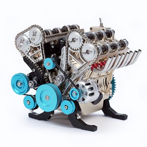 TECHING Mini V8 Engine Model Kit Gold
