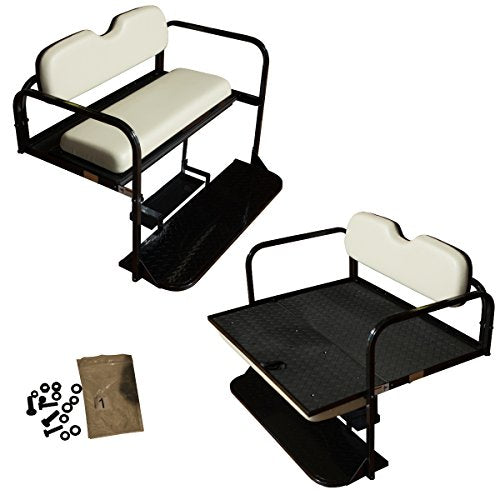 Performance Plus Carts Yamaha Drive2 Golf Cart Flip Folding Rear Seat Kit Grey