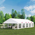 GarveeLife 20'x40' Heavy Duty Outdoor Party Tent with Removable Sidewalls and Waterproof Canopy White