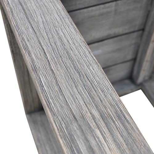 Courtyard Casual North Shore 3 Piece Bistro Set - 1 Side Table & 2 Club Chairs, Driftwood Gray