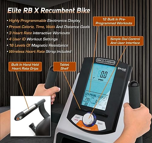 3G Cardio Elite RB Exercise Bike Recumbent Commercial Grade Gray/Silver