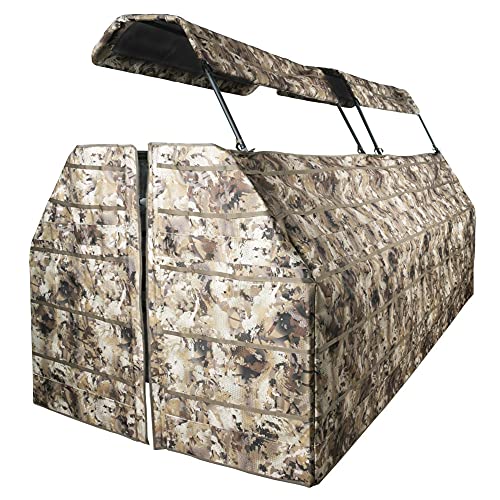 Lucky Duck 4 Man Blind with Flip Top Optifade Marsh Camo
