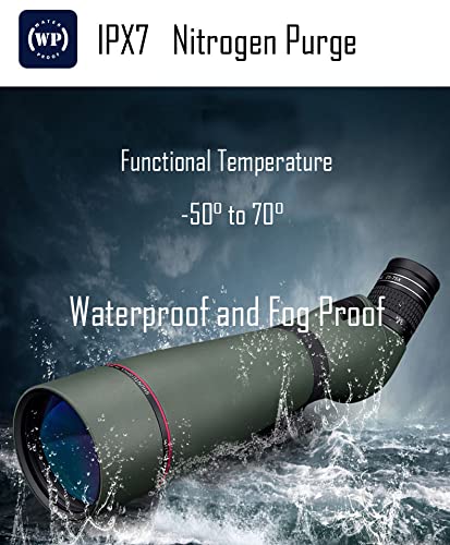 Generic Shuntu TLS APO ED Field Flattener Waterproof Spotting Scope Green