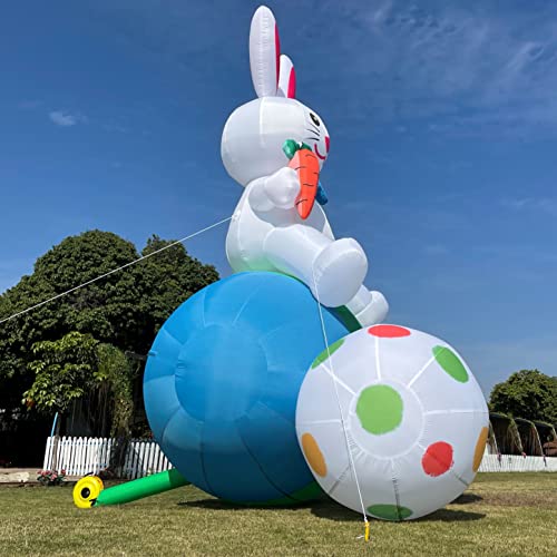 OZIS Giant 20FT Tall Inflatable Bunny with Eggs for Easter Outdoor Decorations