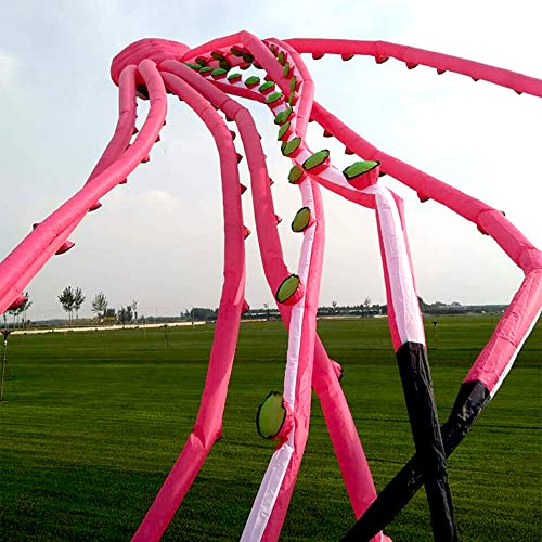 TiffyDance 3D Soft Inflatable Octopus Kite 40 Ft Yellow XX-Large