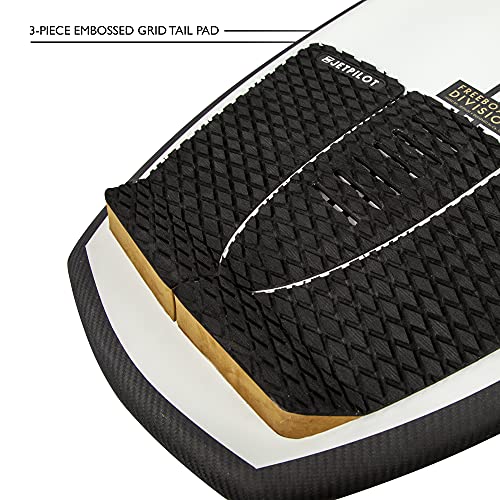 Jet Pilot Freeboard Division Black Flag Wake Surfboard 4ft 4in - EVA Traction Pads Quad (4) Fin, Carbon Fiber Base