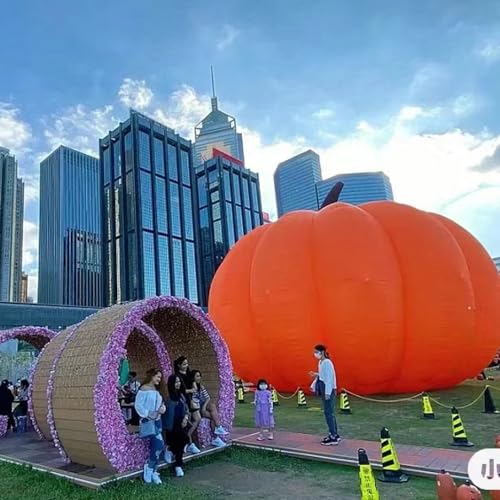 HOAELOS Inflatable Halloween Giant Pumpkin 26 Feet Outdoor Yard Decoration 32 Feet
