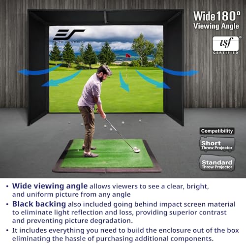 Elite Projector Golf Impact Screen White