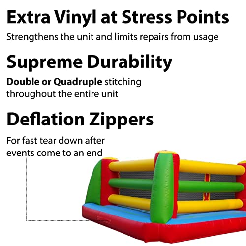 TentandTable Inflatable Boxing Ring 18' x 18' Multi-color