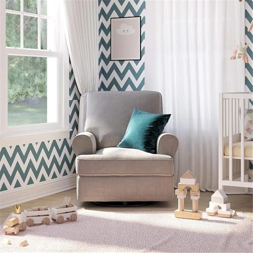 Rosebery Kids Traditional Swivel Gliding Nursery Recliner Gray