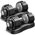ATIVAFIT Adjustable Dumbbell for Workout Strength Training Fitness Weight Gym Set 55LB-Pair