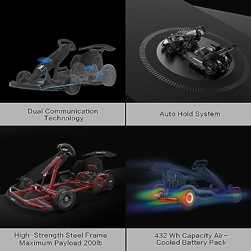 Segway Ninebot Electric GoKart Pro 23mph 15.5 Mile Range Black