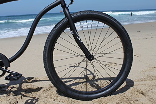 Firmstrong Men's Beach Cruiser Bike 21-Speed 26-Inch Matte Black